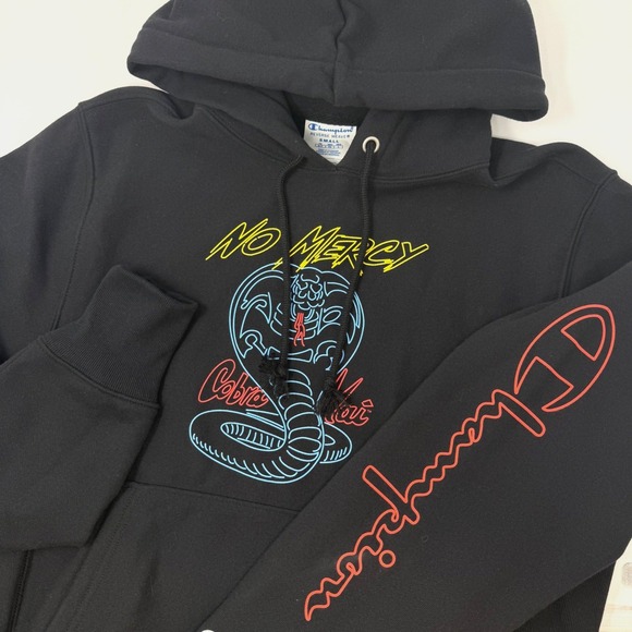 Champion Other - Champion‎ Reverse Weave Cobra Kai No Mercy Hoodie Black Mens Small